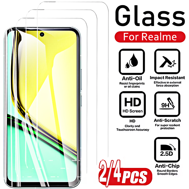 2/4PCS Front Tempered Glass fo - огляд і ціна Realme C67